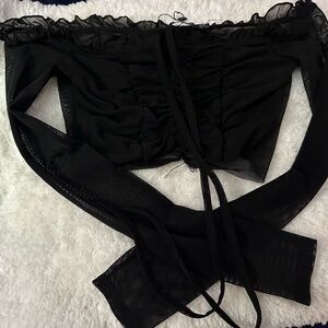 Black crop top